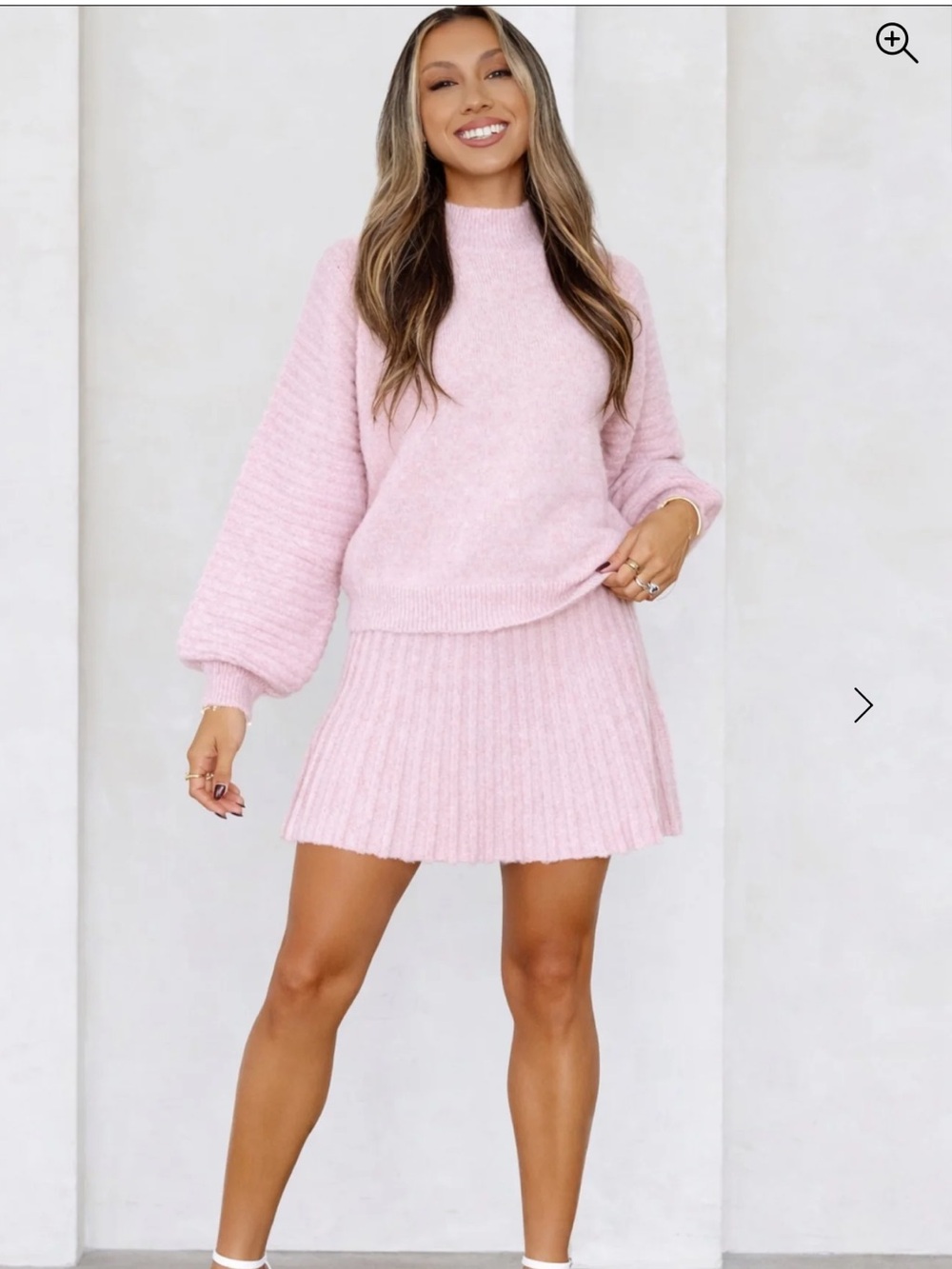 HELLO MOLLY Seasonal Style Knit Sweater Pink